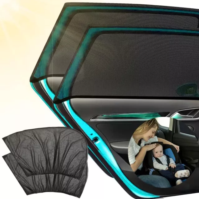 2x Universal Auto Fenster Sonnenschutz Hitze Insekten Schutz Kind Baby