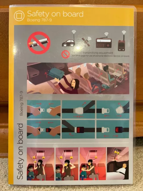 Virgin Atlantic Boeing 787-9 Safety Card