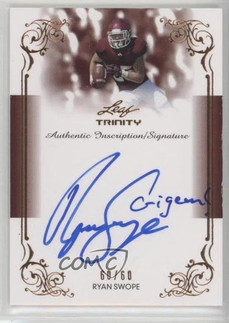 2013 Leaf Trinity Inscription Auto /60 Ryan Swope #DI-RS3 Rookie Auto RC
