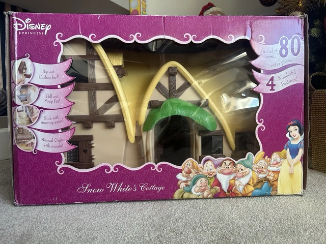 RARE DISNEY SNOW White And The Seven Dwarfs Cottage House Playset 2009 ...