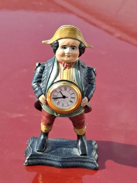 Vintage brass bronze Napoleon Bonaparte Goebel Clock  Figurine paperweight. Rare