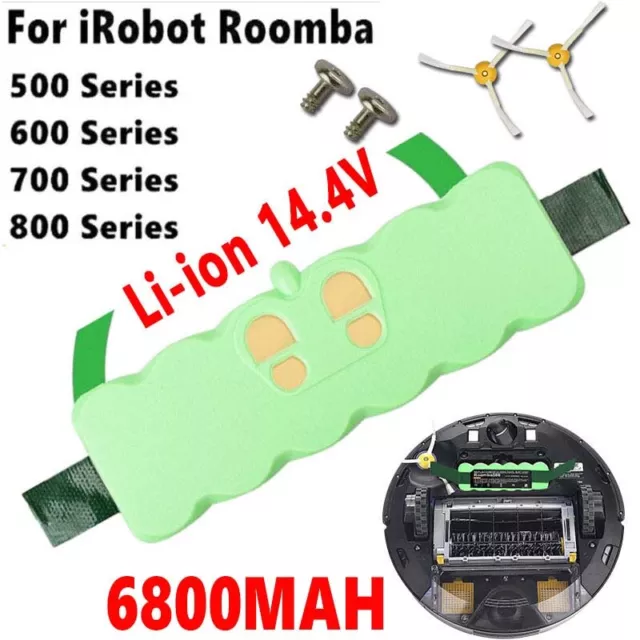 NEU Für Original iRobot Roomba Akku 500 600 700 800 14.4V 6800mAh Li-ion /Bürste
