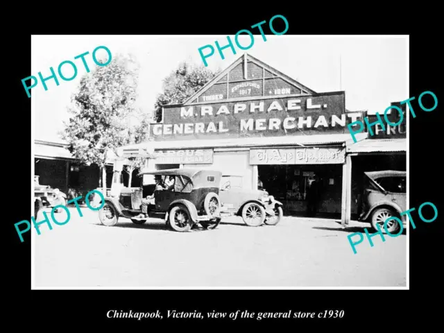 OLD LARGE HISTORIC PHOTO CHINKAPOOK VICTORIA THE GENERAL STORE c1930