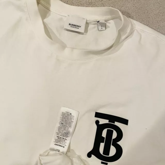 BURBERRY TISCI LONDON England White Long Sleeve T-Shirt Men’s Size ...