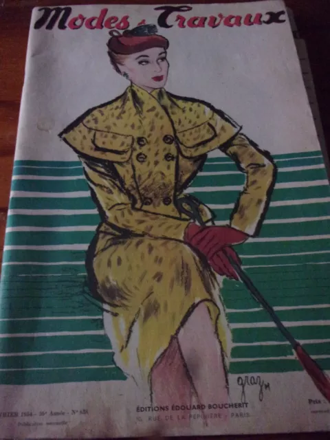 modes et travaux magazine mensuel  février 1954