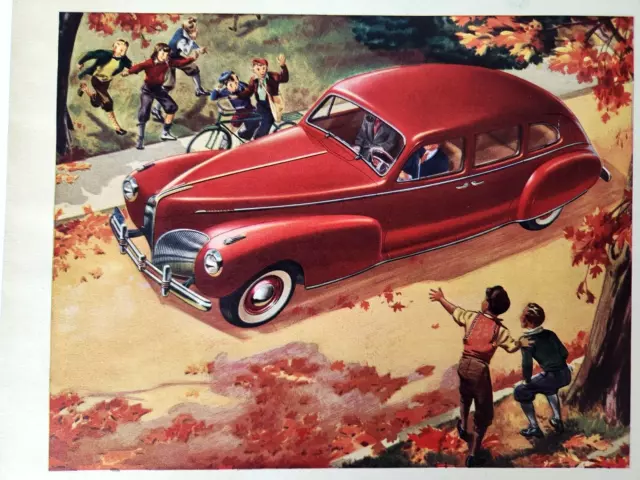 Lincoln Zephyr V12 Vintage 1941 Ford Motor Car Ad Magazine Print Automobile