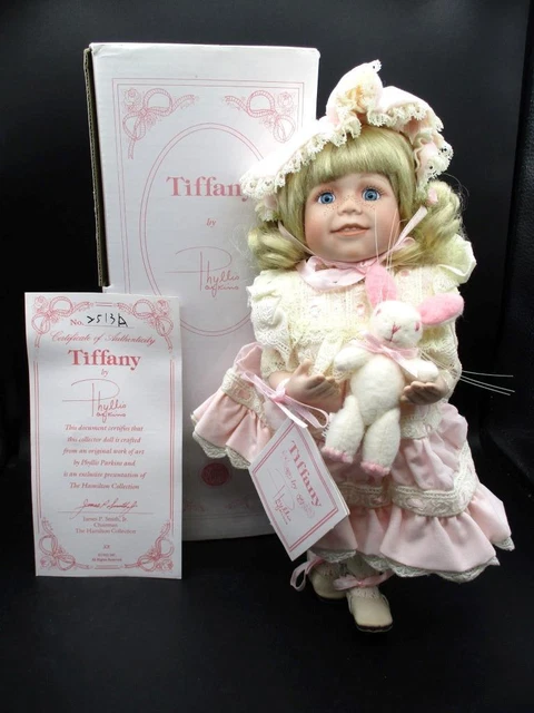 1992 Hamilton Collection TIFFANY 10" Porcelain Doll by Phyllis Parkins MIB