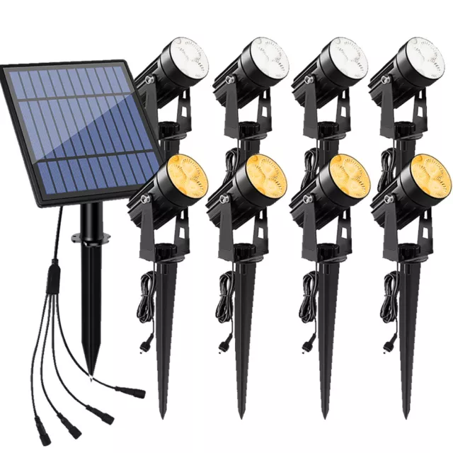 Solar Spot Lights Garden Outdoor Pathway Lawn Fence Wall Floodlight Spotlight