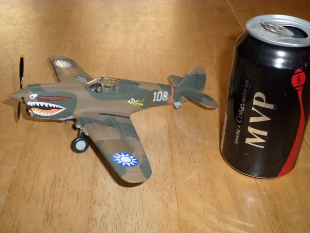 [Ww#2] P-40E Warhawk - "Flying Tigers", Die Cast Metal Toy, 7.75" Long, Damaged