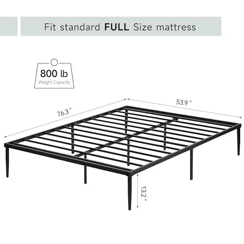 14 INCH SIZE Bed Frame No Box Spring Needed, Heavy Duty Metal Platform