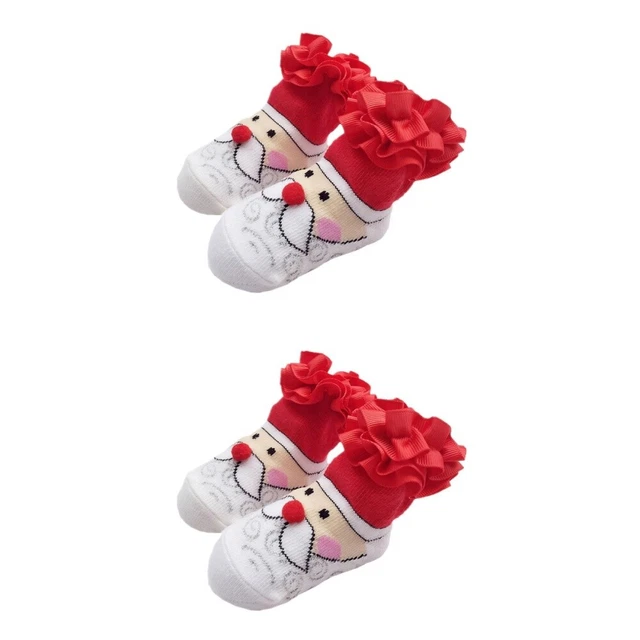 2x Bambini Calze Invernali Natale Calzini Slipper Bambini Calzini Pavimento