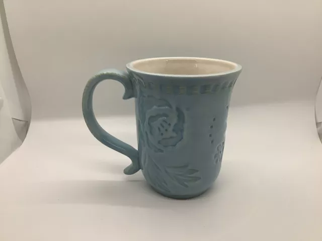 FITZ AND FLOYD Toulouse Blue Ceramic Mug