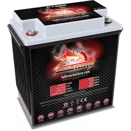 Full Throttle FT265 AGM Power Cell Car Audio Battery Full River FT 265