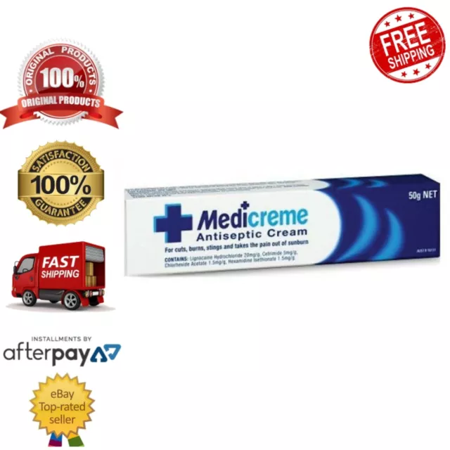 Medicreme Antiseptic Cream for Cuts Abrasions Minor Sunburns and Stings 50g