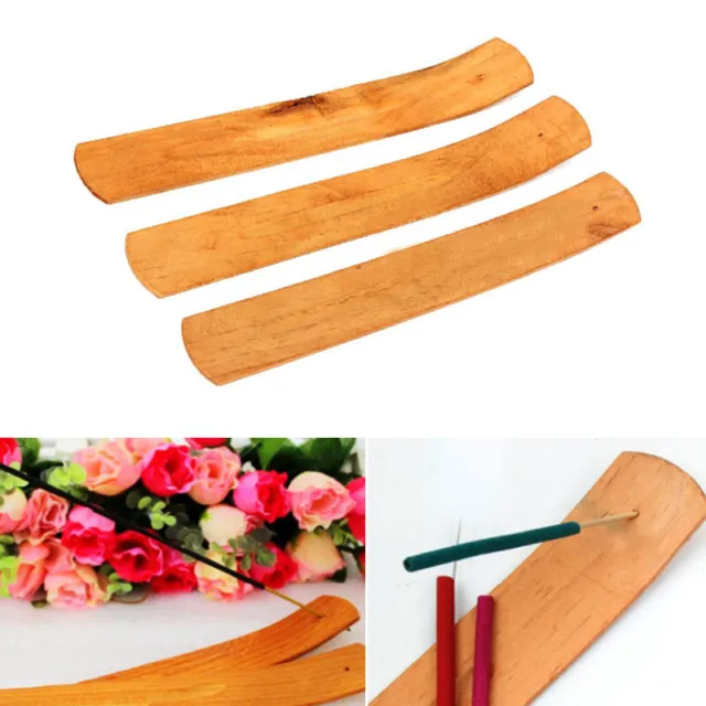 Natural Plain Wood Wooden Incense Stick Ash Catcher 10 Holder SALE Burner F6U1