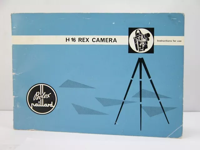 BOLEX Rex 1 16mm Movie Camera Factory INSTRUCTION MANUAL Original