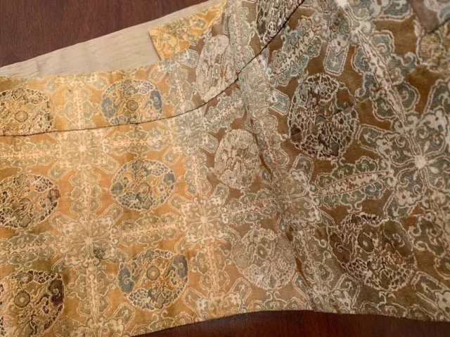 Rare antique Chinese silk brocade monk stole altar cloth 18-19th century kasaya