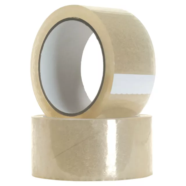 100 Rolls Packing Clear Sticky Tape 48mm*50m sealing removal postage bulk buy