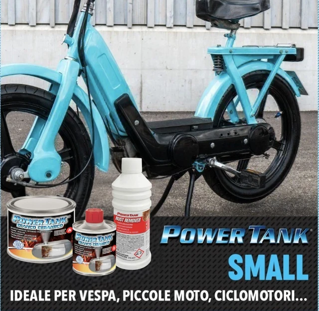 Power Tank Primer Metalli Big 720g – Kit Trattamento Serbatoio Anticorrosivo Per Auto, Moto E Vespa, Ripara Microfori In Alluminio E Acciaio