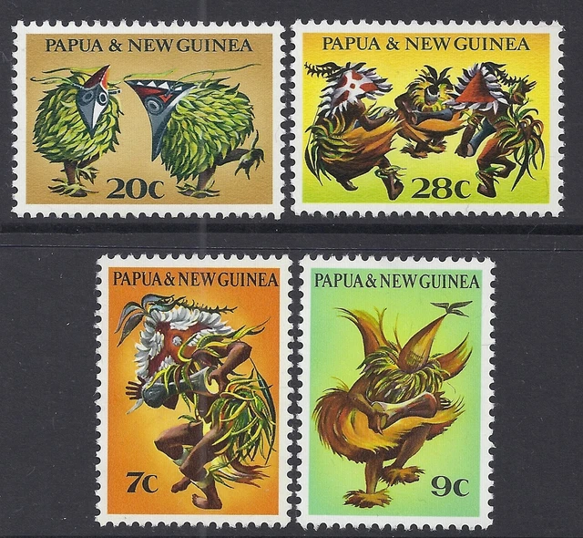 1971 PAPUA NEW Guinea Native Dancers Set Of 4 Fine Mint Muh/Mnh $1.70 ...