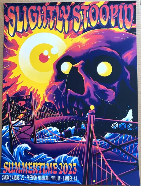 Authentic Slightly Stoopid SUBLIME Camden NJ 2023 Screen Print Poster Arno Kiss