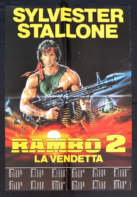 MANIFESTO RAMBO 2 LA VENDETTA Sylvester Stallone 1 Edizione 1985 S12 manifesto-rambo-2-la-vendetta-sylvester-stallone-1-edizione-1985-s12