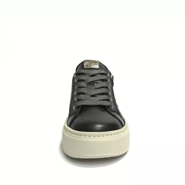 Nero Giardini Scarpe Donna Sneakers Con Gomma Media I308460D Nero Pelle 3