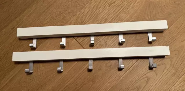 Ikea TJUSIG Aufhänger für Tür/Wand, Weiß 60cm  - zwei Stück zum Preis von einem