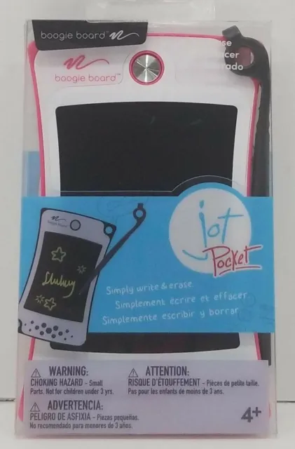 Boogie Board Jot Pocket Reusable LCD Writing Tablet with 4.5” Screen Pink
