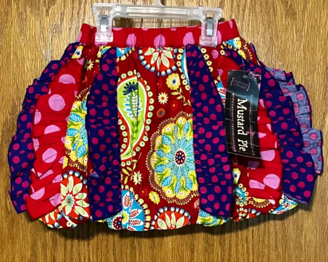 NWT Mustard Pie Girls Little Miss M Skirt Ruffle Patchwork NEW Size 6  Floral