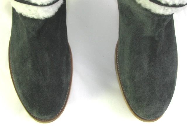 MF GIRBAUD Bottines fourrées tout cuir daim gris 41 EXCELLENT ETAT 3