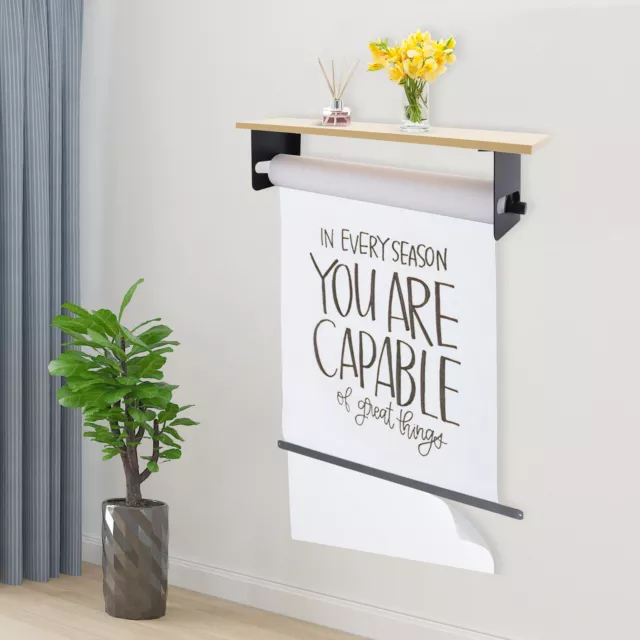 Wall Mounted Kraft Paper Dispenser & Cutter with 24 inch Paper Roll Gift Home