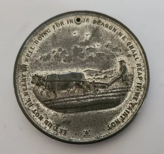 Victorian Liverpool Schoolboard Medallion Awarded To Arthur illegible last name