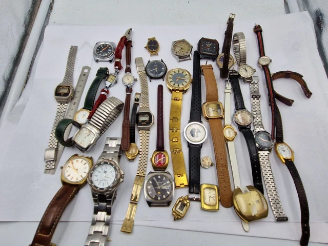 Lot De 8 Cadrans De Montres Vintage - Belsor, Lider, Lip, Kelton, Etc. - Occasion