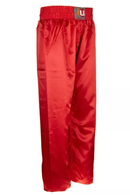 KICKBOXHOSE Ju-Sports, Uni, Kickbox-Hose, Kickboxen, rot aus Satin