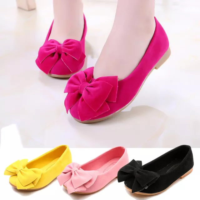Scarpe formali bambine piatte damigella d'onore principessa festa scarpe eleganti bambini
