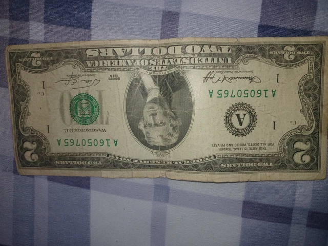 two dollar bill 1976 very good condition