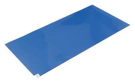 WEARWELL 095 Blue Disposable Tacky Mat, 18" W x 36" L, 0.3970mm Thick