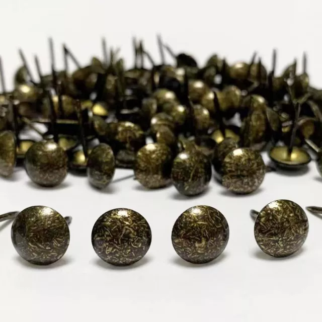 REY-X Upholstery Tack Furniture Upholstery Nails 7/16 inch 100 PCS Antique De...