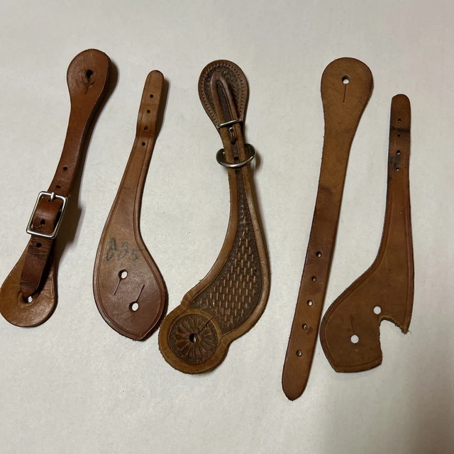 Vintage Bridle Side Straps Accessory 5 Pc Leather Decor Horse Equine Pony Old