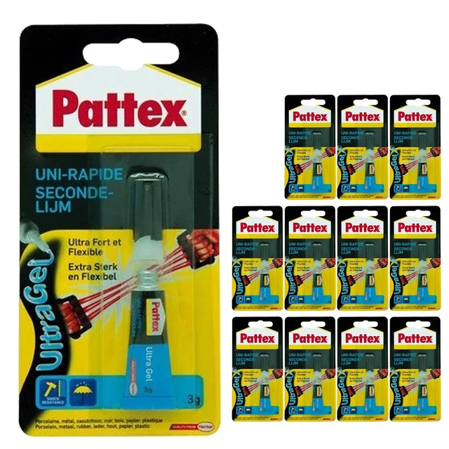 SUPER GLUE PATTEX Ultra Gel 12 X 3g Vibrations & Antichoc Adhésif