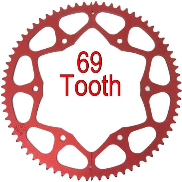 69T Tooth #35 Chain Split Sprocket Two 2 Piece Gear Drift Trike Go Kart Racing