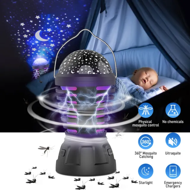 Electric Mosquito Killer Starry Projector Lamp Home/outdoor Insect Fly Bug Trap