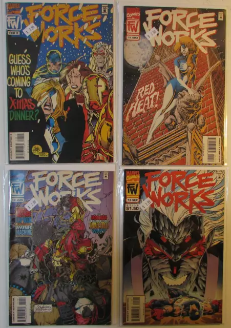 Force Works Lot of 4 #8,11,12,15 Marvel Comics (1995) 1st Print Comic Books