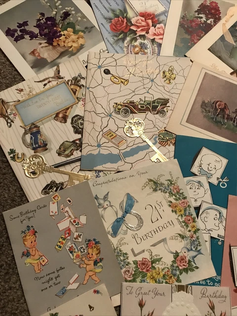 Vintage 21st Birthday Cards 1960s  Greetings Cards 25 in Collection Stationery 7