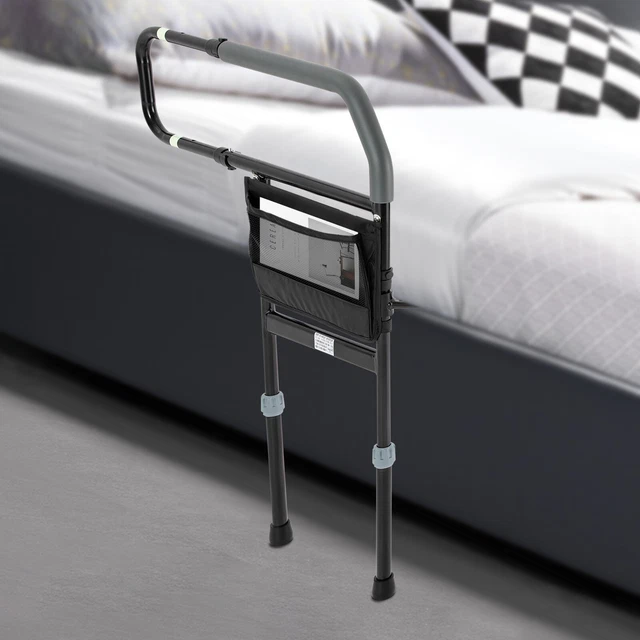 ADJUSTABLE BED ASSIST Grab Bar Bedside Rail for Elderly Adults Assist