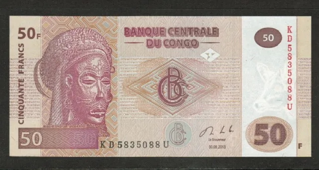 Congo Banknote 50 Francs 2013 Unc