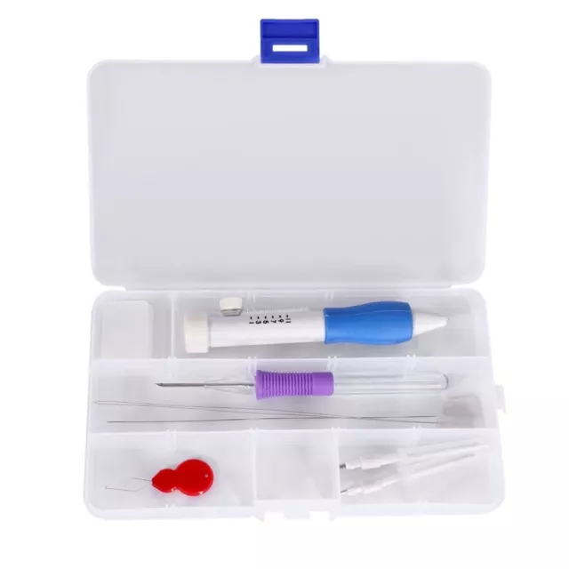 Embroidery Stitching Punch Needle Set Embroidery Pen with Plastic Box for3903