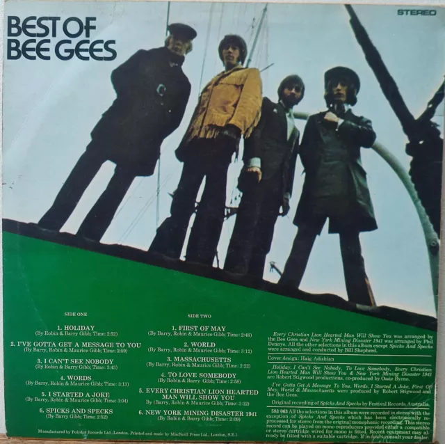 Best of Bee Gees 12” Vinyl LP Record 2