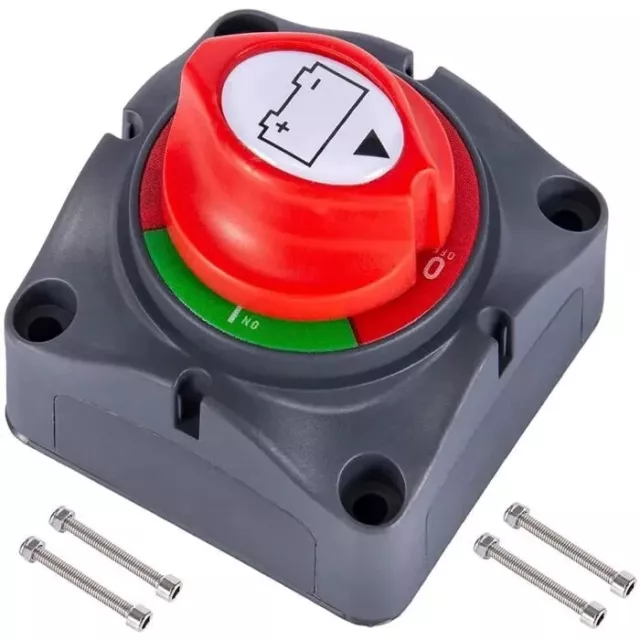 Coupe Circuit de Batterie 12V 48V Interrupteur Isolateur de Batterie Etanche